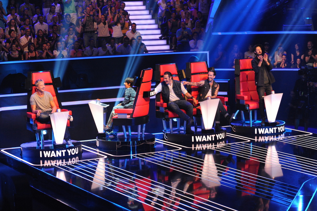 Müssen sich die Gesangsversuche der diesjährigen Kandidaten bei "The Voice of Germany" anhören (von links): Samu Haber, Nena, The BossHoss und Max Herre