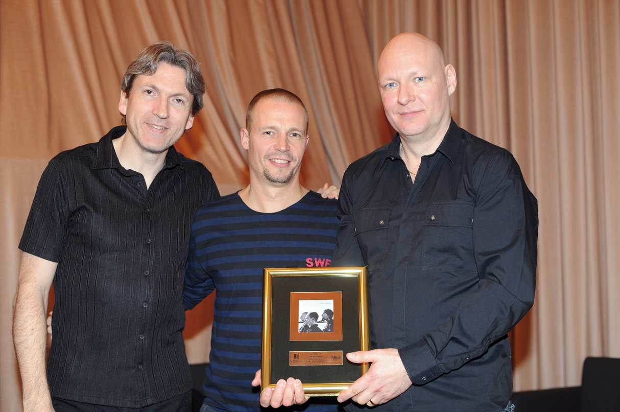 Mit dem Jazz Award: e.s.t. mit (v.l.n.r.) Magnus Öström, Esbjörn Svensson und Dan Berglund