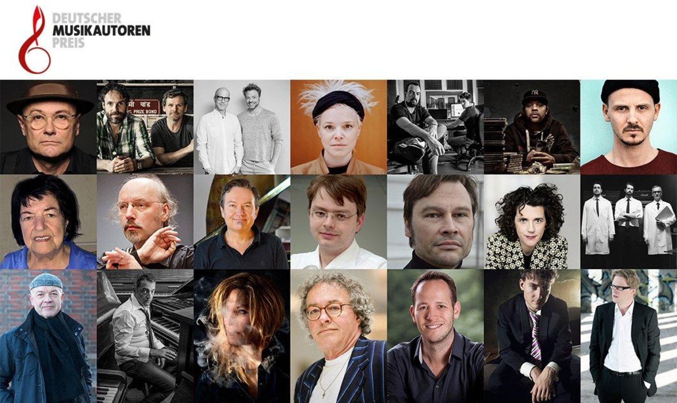 Von Thomas Pigor (links oben) bis Sören Nils Eichberg (rechts unten): fast alle der Nominierten für den Deutschen Musikautorenpreis 2017