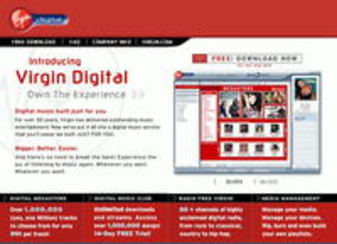 Öffnet zunächst nur für die USA seine Pforten: VirginDigital.com