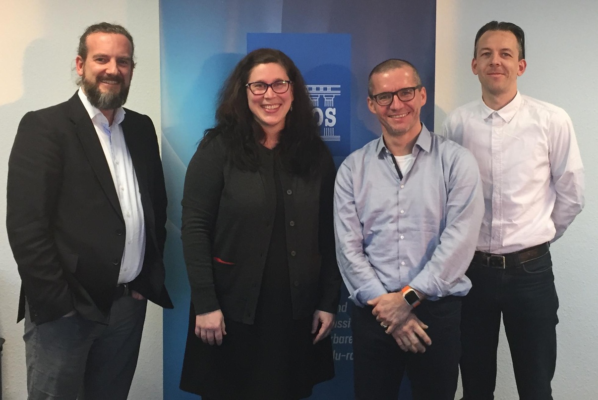 Arbeiten inzwischen im Vertriebsbereich zusammen (von links): Mark Linden (Leitung Marketing Naxos Deutschland), Christin Linße (Label Manager Accentus Music), Matthias Lutzweiler (Geschäf...