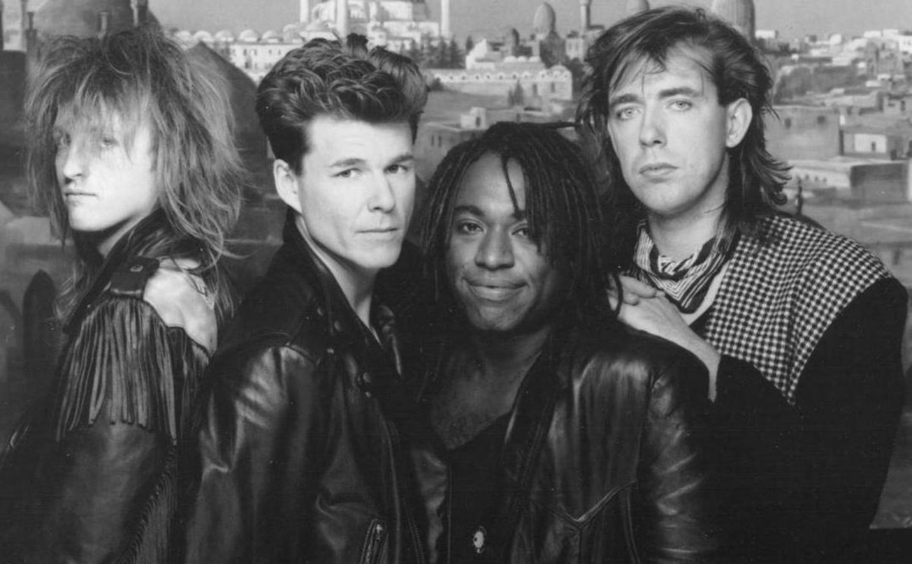 Big Country in der Originalbesetzung in den 1980er Jahren (von links): Bruce Watson, Stuart Adamson, Tony Butler und Mark Brzezicki