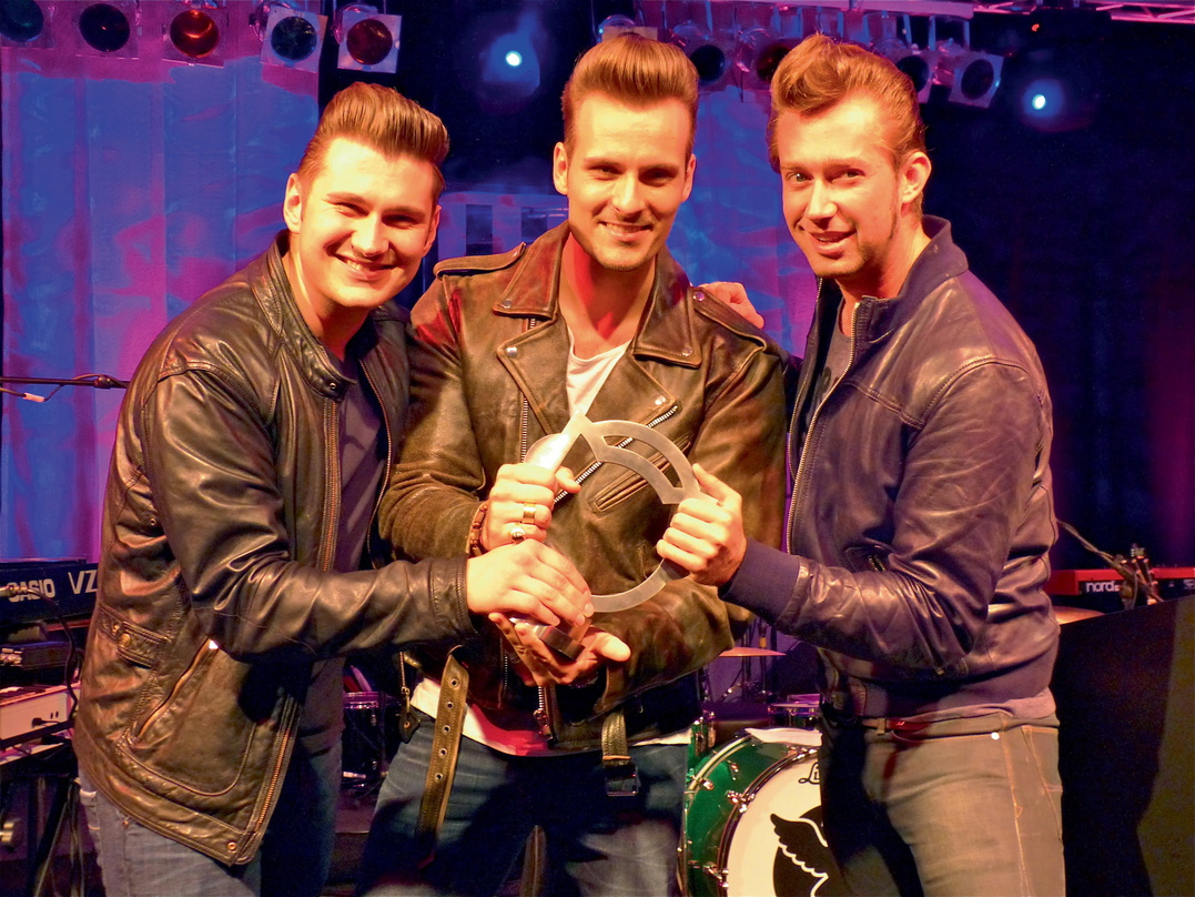 Führen auch dieses Jahr wieder die Wertung des Napster-Fan-Preis an, den sie bereits 2014 gewonnen haben: die Baseballs, hier bei der Awardshow 2014 in Berlin