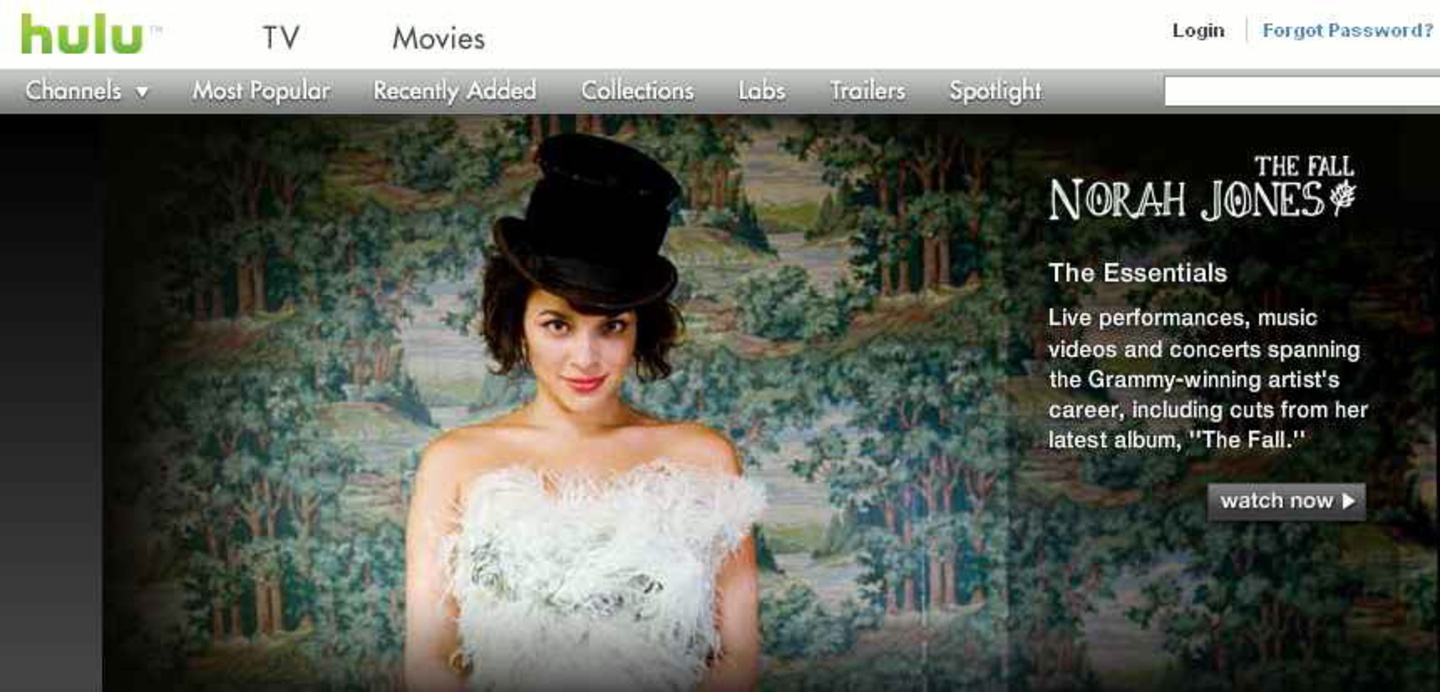 Bietet exklusive Inhalte über Hulu: Norah Jones