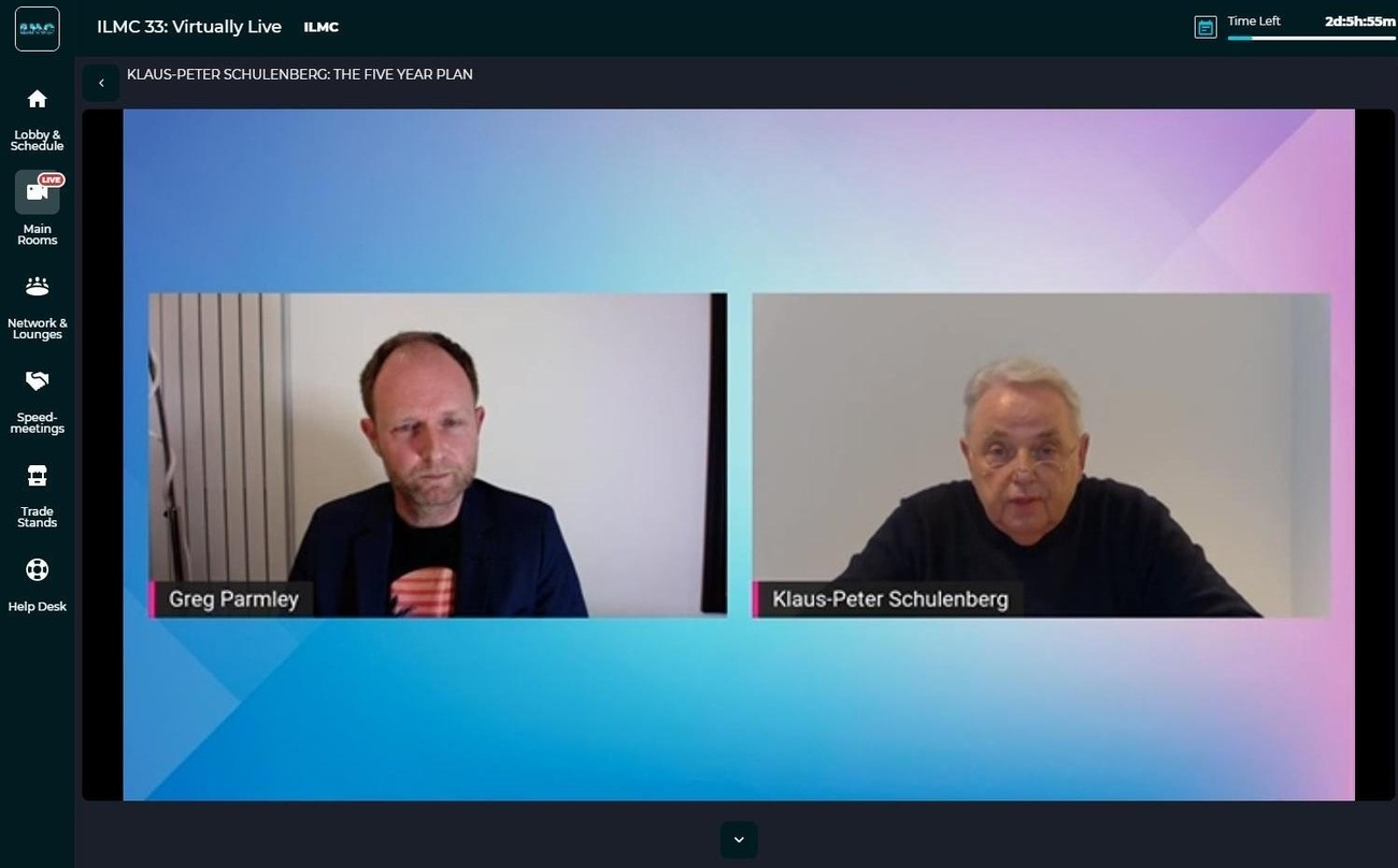 Bei der virtuellen ILMC: Greg Parmley (links) und Klaus-Peter Schulenberg