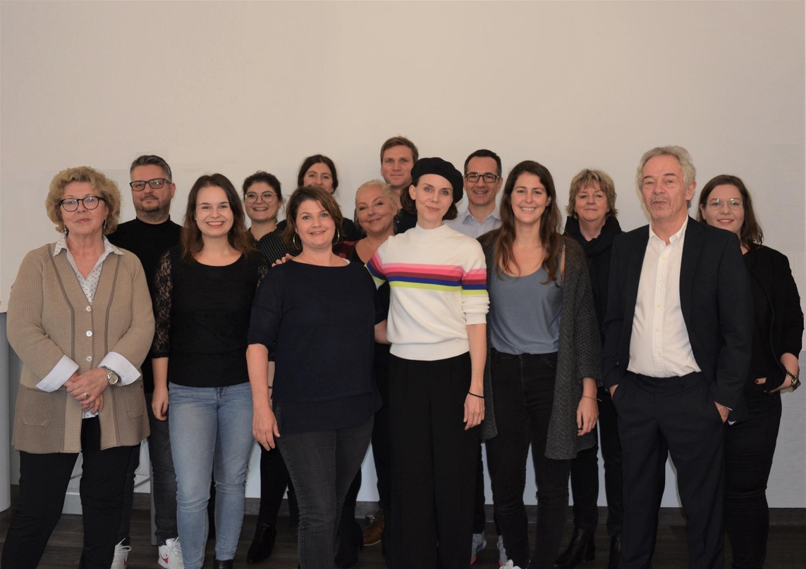 Bilden das Team (von links): Karin Heinrich (Coaching & Consulting), Matthias Bischoff (Add on Music), Jenny Naumann (Selective Artists), Memo Atahan (Erste Reihe TV), Tassia Breidenbrueck...