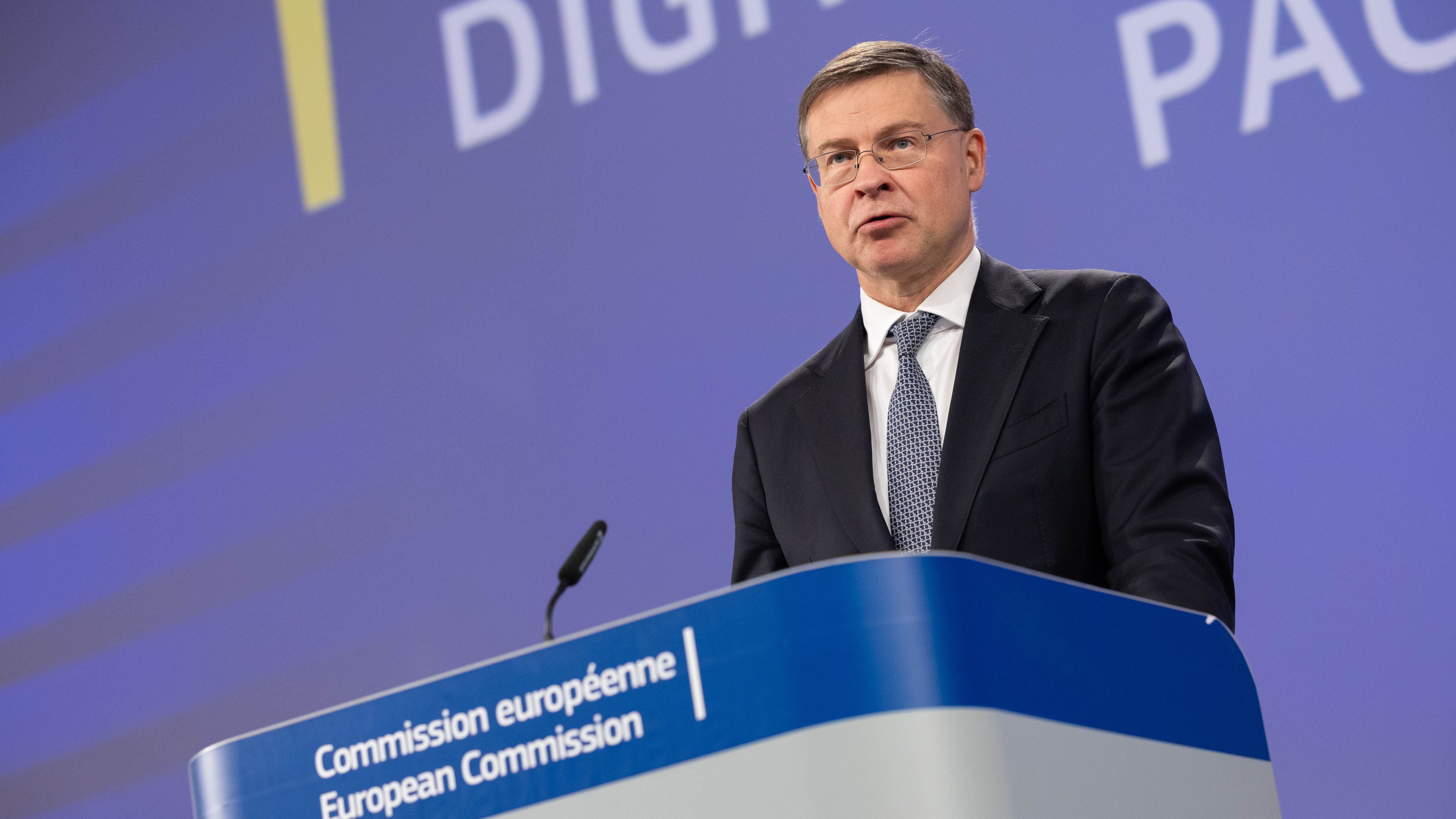 Hat Bedenken: Valdis Dombrovskis, der lettische Wirtschaftskommissar der Europäischen Kommission.