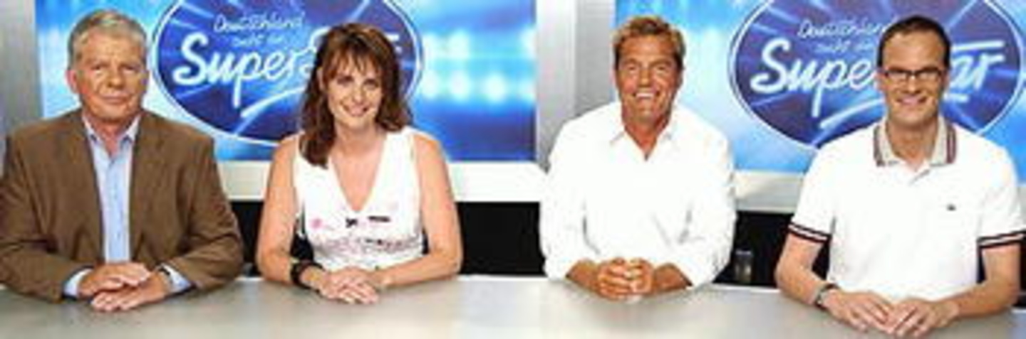 Will Quoten steigern (v.l.n.r.): Die "DSDS"-Jury mit Thomas Stein, Shona Fraser, Dieter Bohlen und Thomas Bug