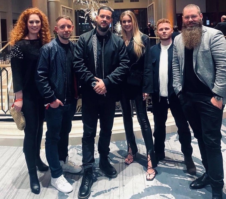 Neue alte Partner (von links): Alexandra Ziem (Director Creative Sony Music Publishing), Richard Huth (Management Takt32), Marco "Takt32" Tscheschlok, Franziska Schmidt (Creative & Reperto...