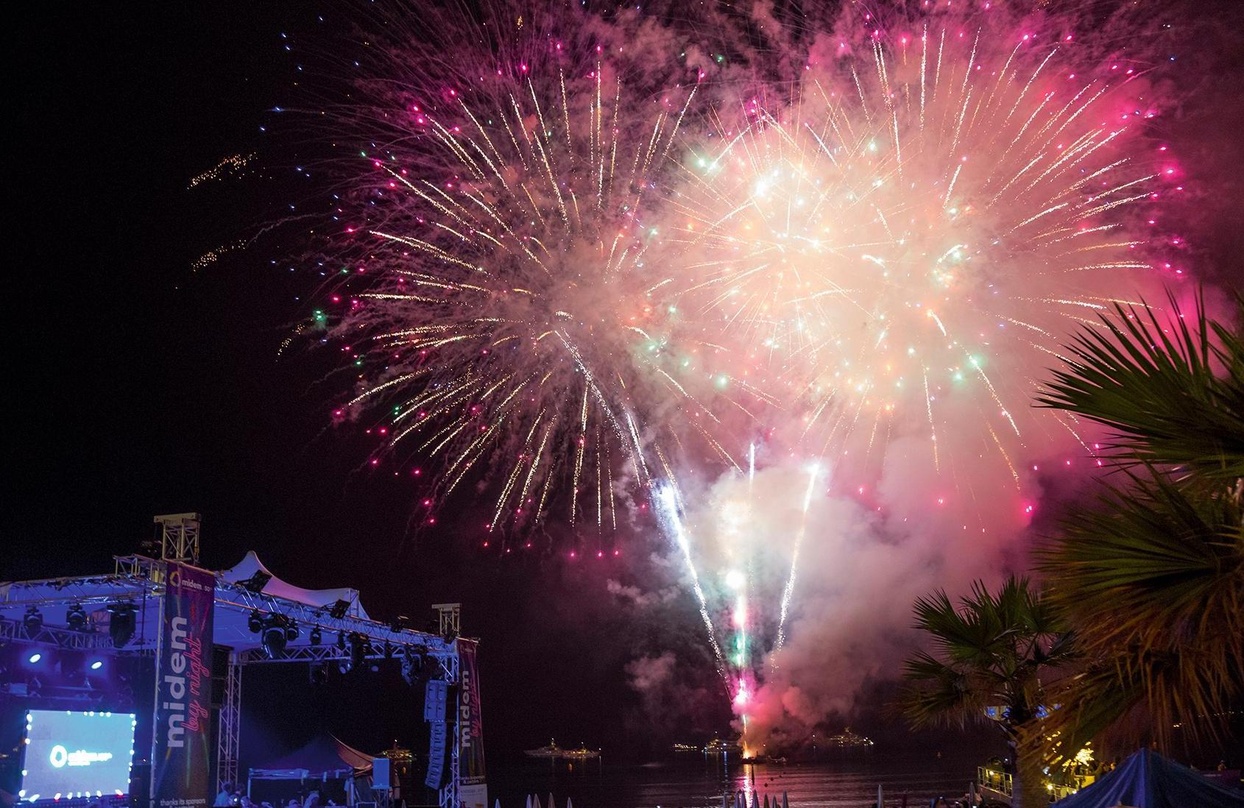 Festtagstimmung: Zum 50. Jubiläum der Midem gab es 2016 ein Feuerwerk