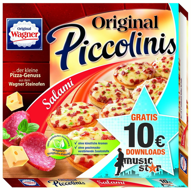 Bieten Gratismusik von musicstar zur Pizza: Die "Piccolinis" aus dem Hause Wagner