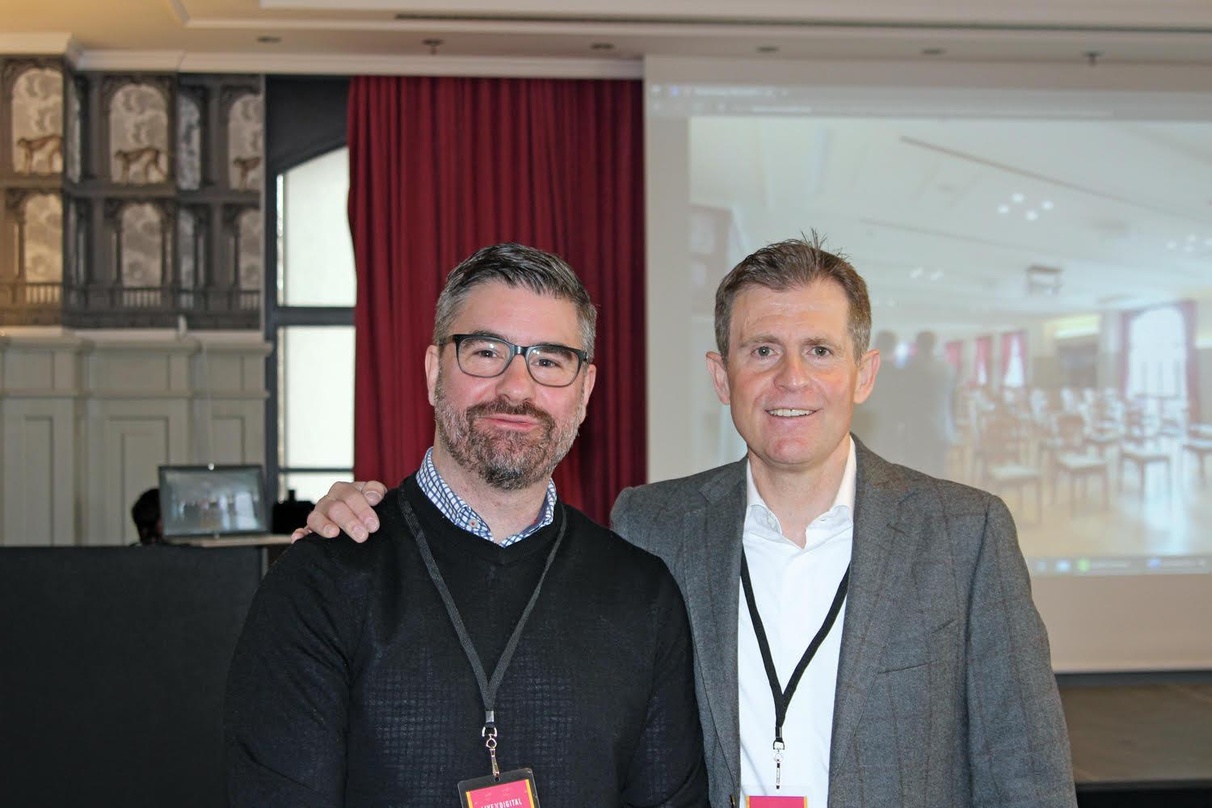 Freuten sich über eine gelungene Premiere der Live'n'Digital: die Initiatoren Patrick Oginski (südpolmusic, VDMK; links) und Arndt Scheffler (white label eCommerce).