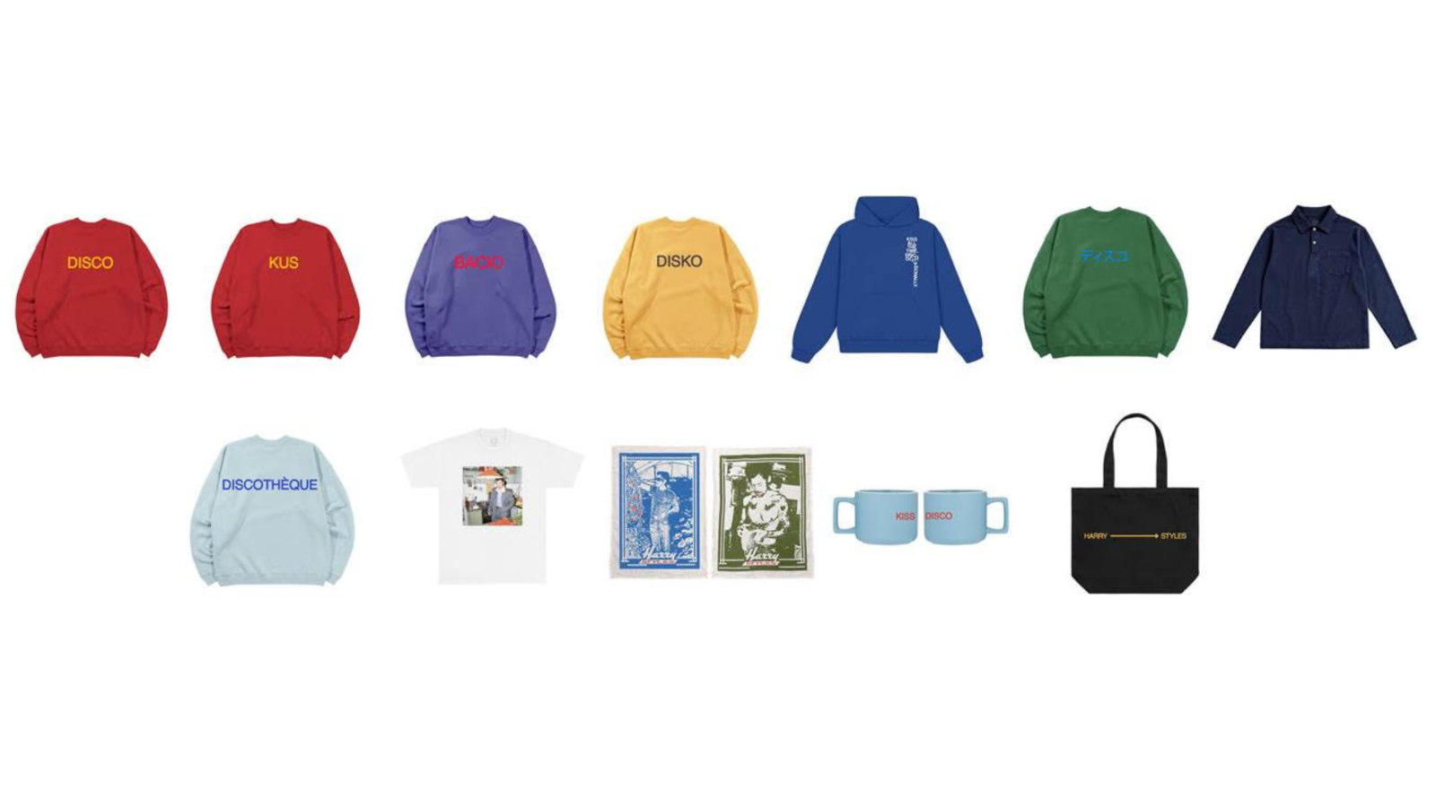 db732fc8 a434 4003 90dc 563bc7c2281c Eine Auswahl des Merchandise im Pop-up-Store von Harry Styles.