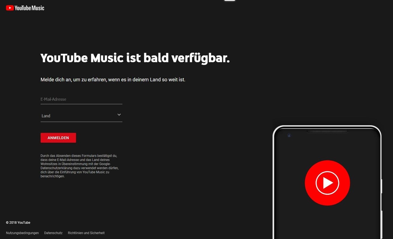 Soll bald auch in den deutschsprachigen Märkten verfügbar sein: das neu positionierte Angebot YouTube Music ...