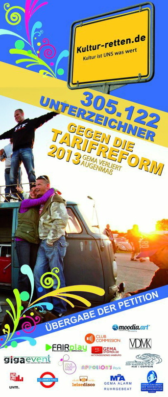 Wollen Unterschriften beim Justizministerium abgeben: die Initiatoren von kultur-retten.de
