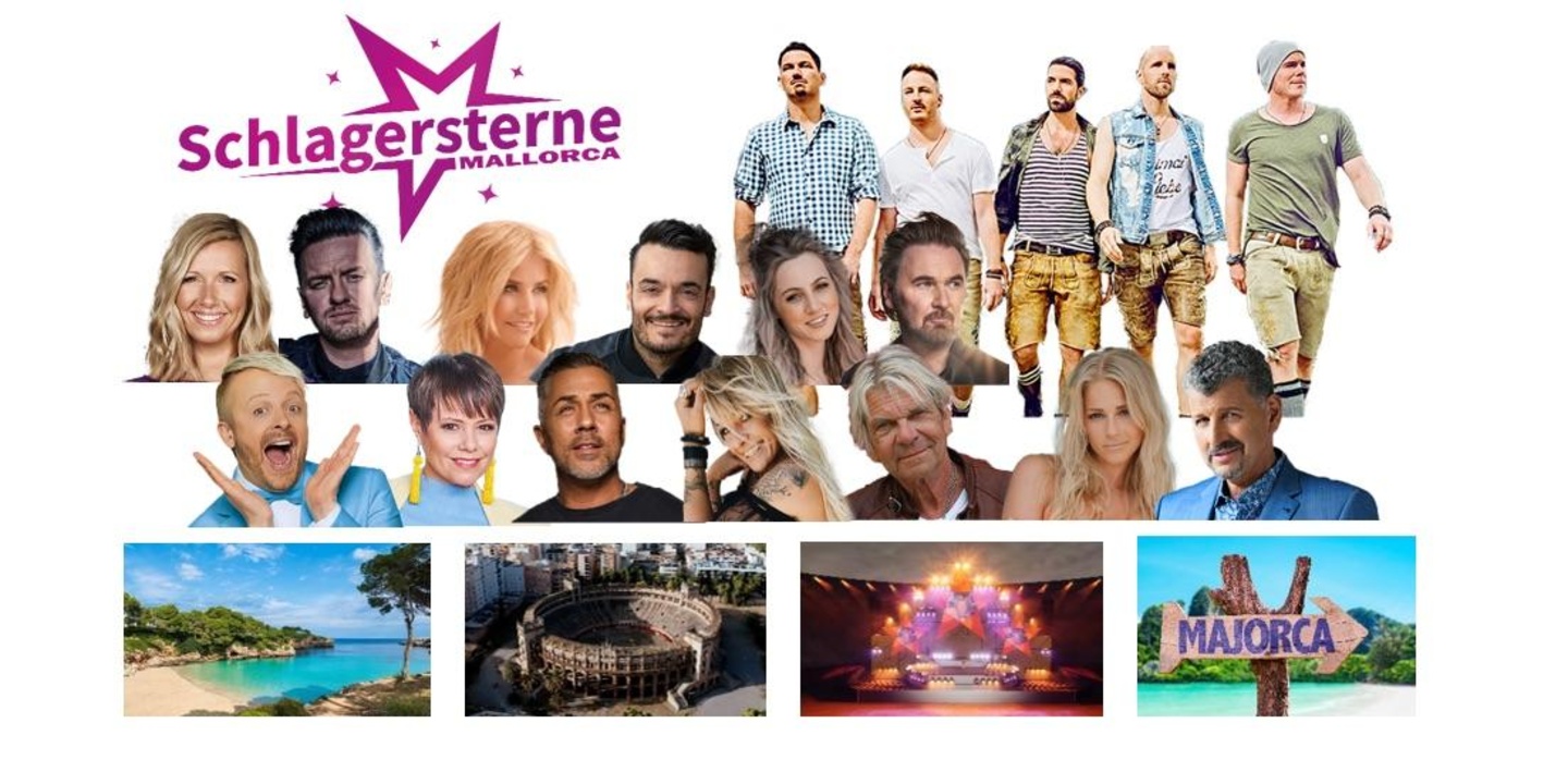 Soll Schlagerfans für den Mallorca-Trip motivieren: Flyer-Motiv für die "Schlagersterne"