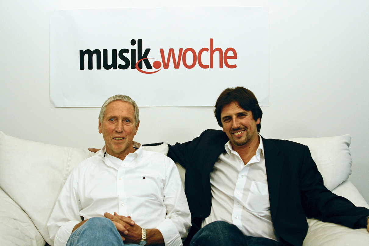 Berichten auf der MusikWoche-Couch: Jürgen Jacobsen (l.) und Manlio Celotti