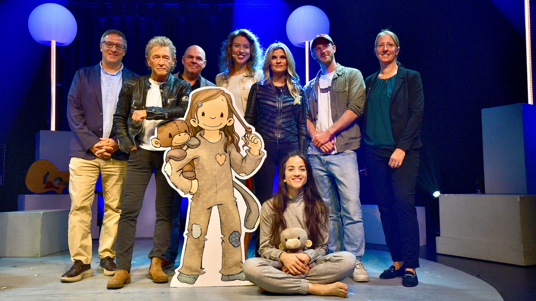 Gaben Einblicke in ihr gemeinsames Projekt (von links): Christian Doll (Geschäftsführer C² Concerts), Peter Maffay, Georg Veit, Alina Hill, Hendrikje Balsmeyer, Jens Gilles, Nadine Matzat ...