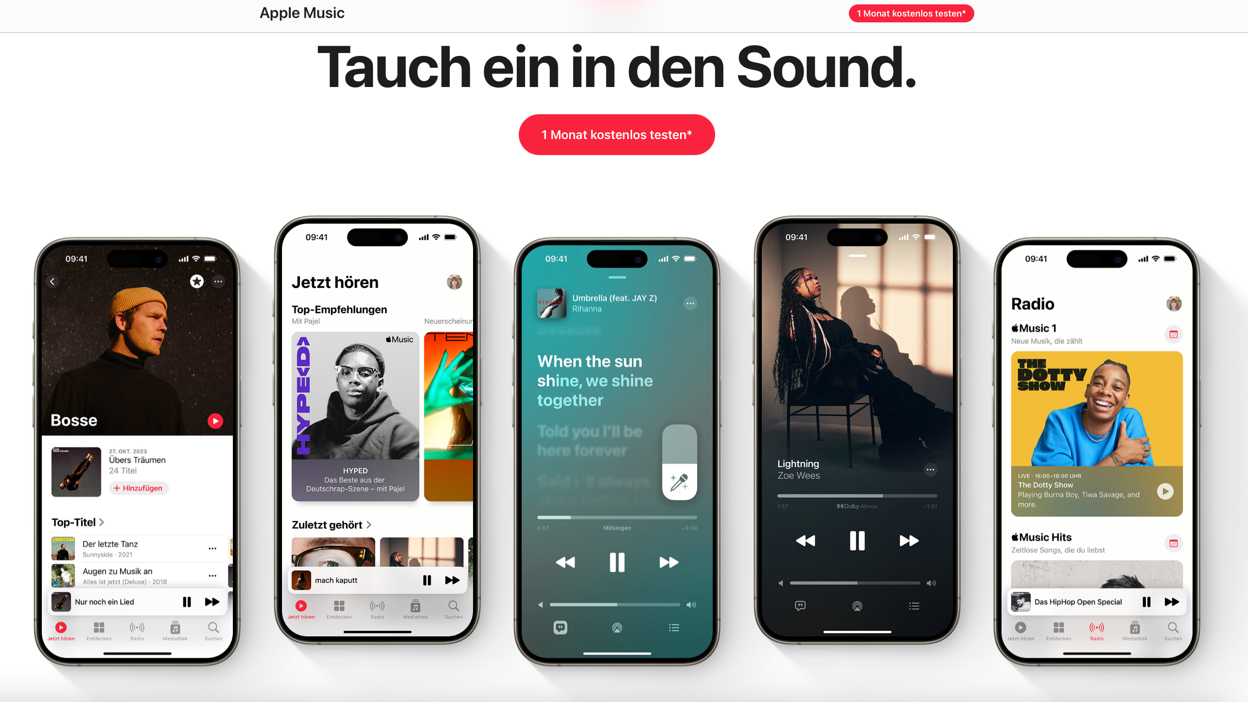 "Tauch ein in den Sound": der Apple-Konzern will die Ausschüttungen für Musik in hochauflösenden Formaten um zehn Prozent anheben.