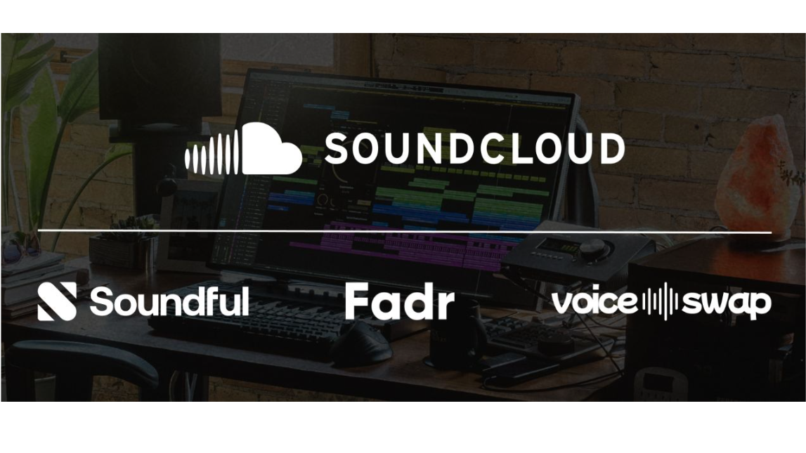 Kollaborieren in Sachen KI mit SoundCloud: Die Tech-Anbieter Fadr, Soundful und Voice-Swap.