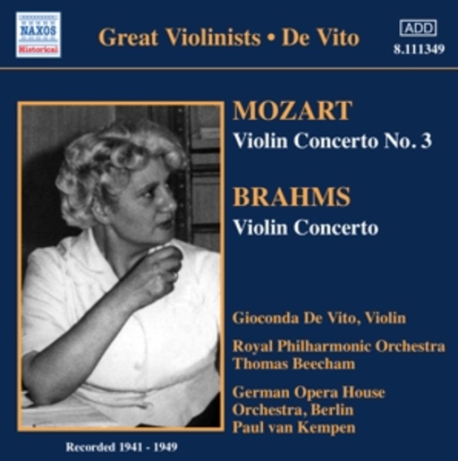 Giaconda De Vito – Great Violinists: De Vito