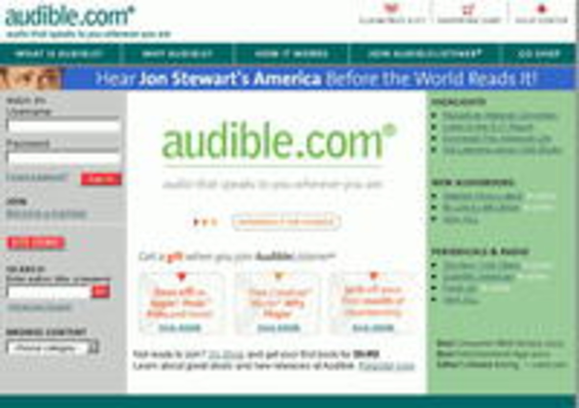 Bietet neben Hörbüchern auch gesprochene Tageszeitungen an: audible.com
