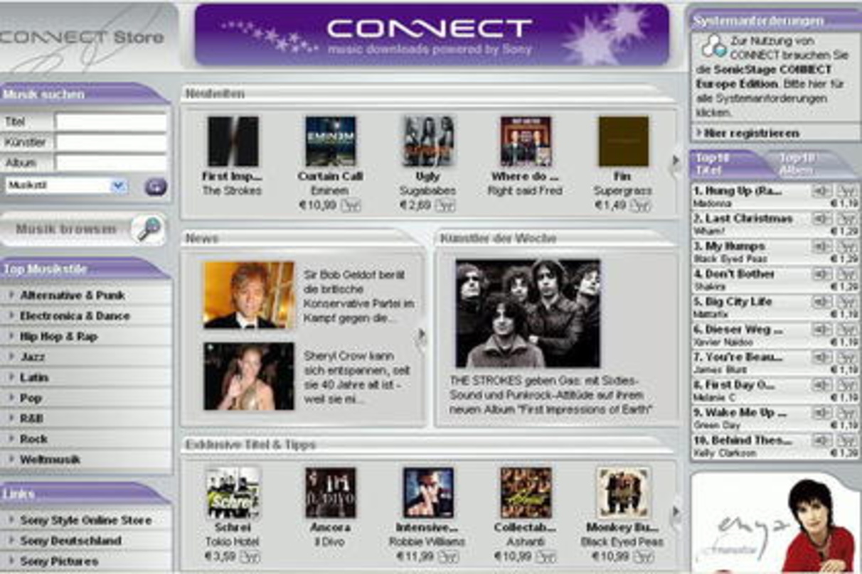Will sein Angebot erweitern: Sonys Onlinestore Connect