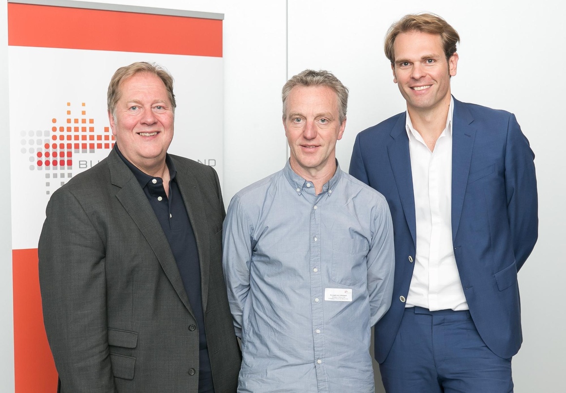 Laden am Echo-Vortag zur Kulturkonferenz in die Akademie der Künste (von links): der BVMI-Vorstandsvorsitzende Dieter Gorny, Konrad von Löhneysen und BVMI-Geschäftsführer Florian Drücke, h...