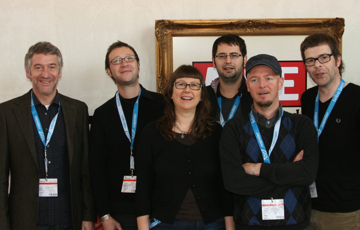 Bauen ihr Netzwerk aus (v.l.n.r.): Alfred Beck, Andrew Quarterman, Manuela Nikele, Timo Löwenstein, Stephan Meyer und Jonas Franken