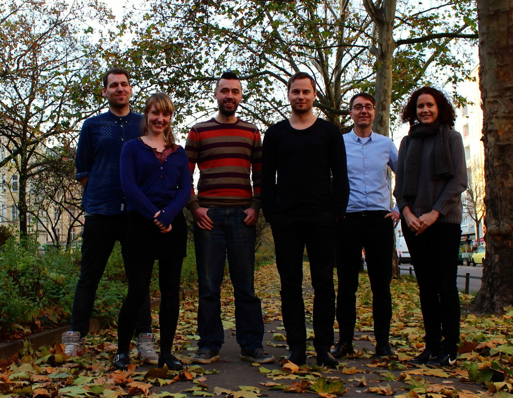 Das FATdrop-Team in Berlin (von links): Dylan Richard, Mai Harper, Alex Stacey, Ronny Krieger, Sascha Lazimbat und Michelle Owen