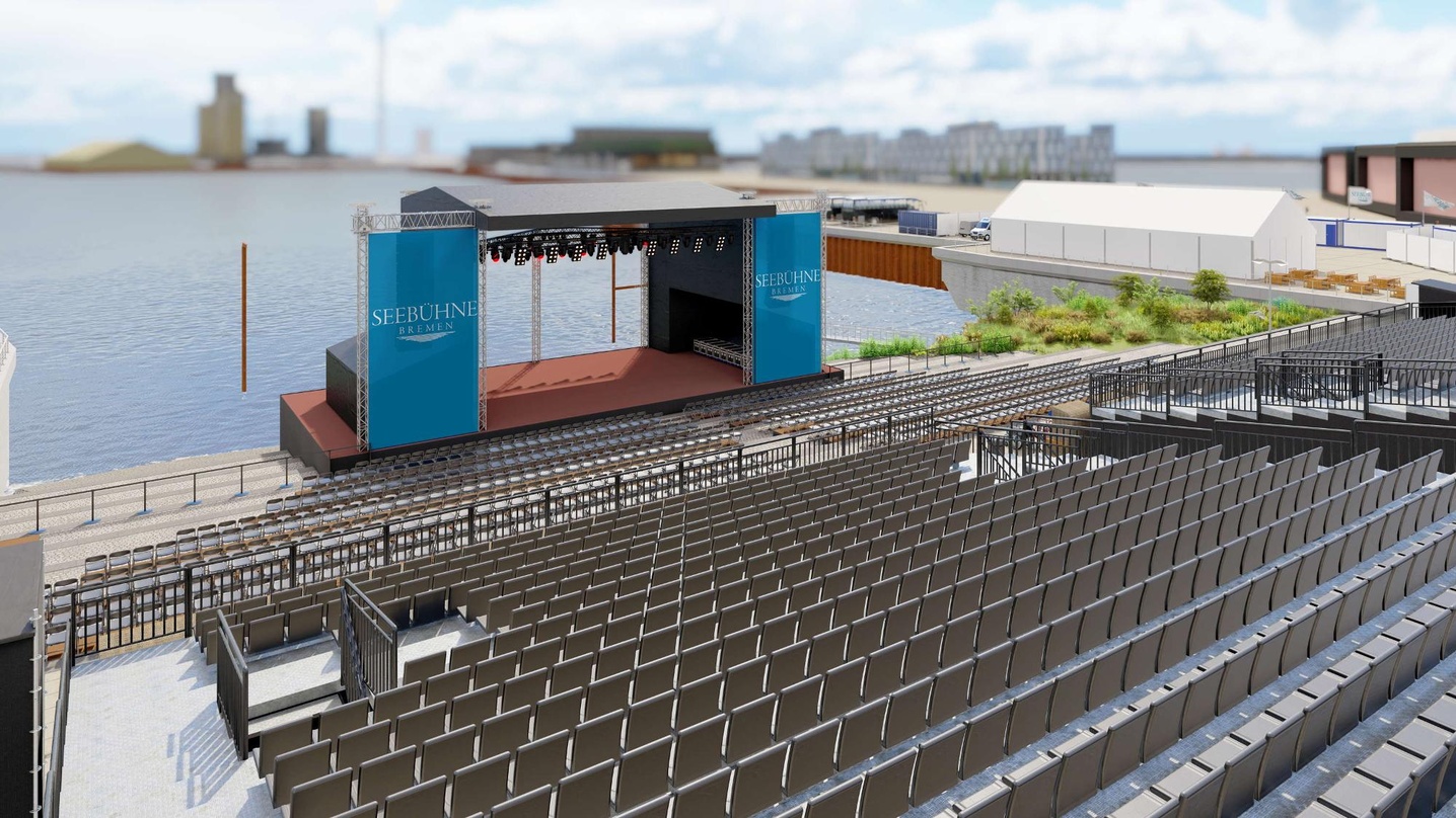 Hier sollen im Idealfall bereits 2021 wieder Shows stattfinden: die Seebühne Bremen