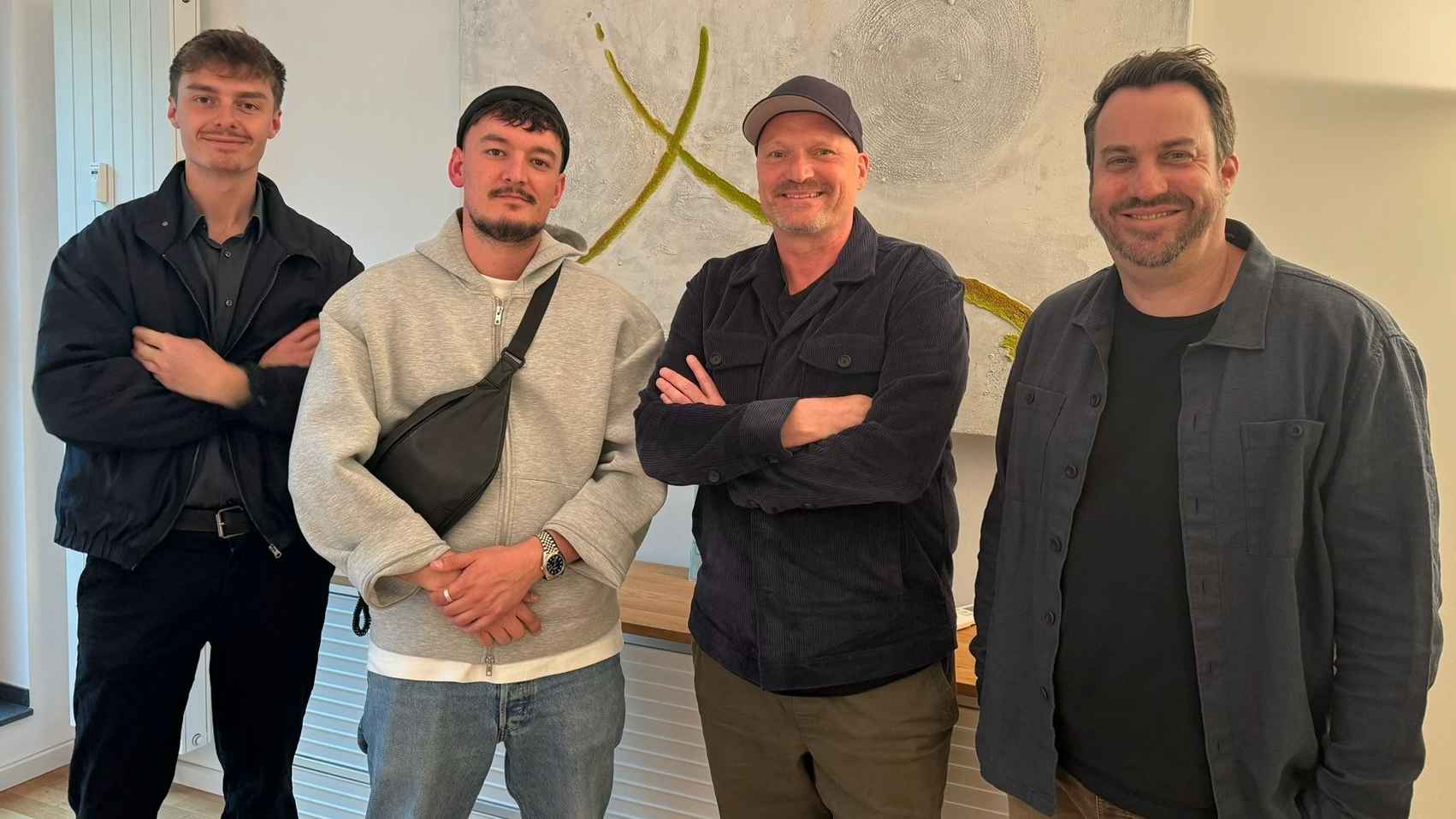 Als Gesellschafter bei PLK Paradyse Live Booking & Konzert dabei (von links): Max Schmoll, Montez, Ralf Ehrhardt und Peer Bießmann.