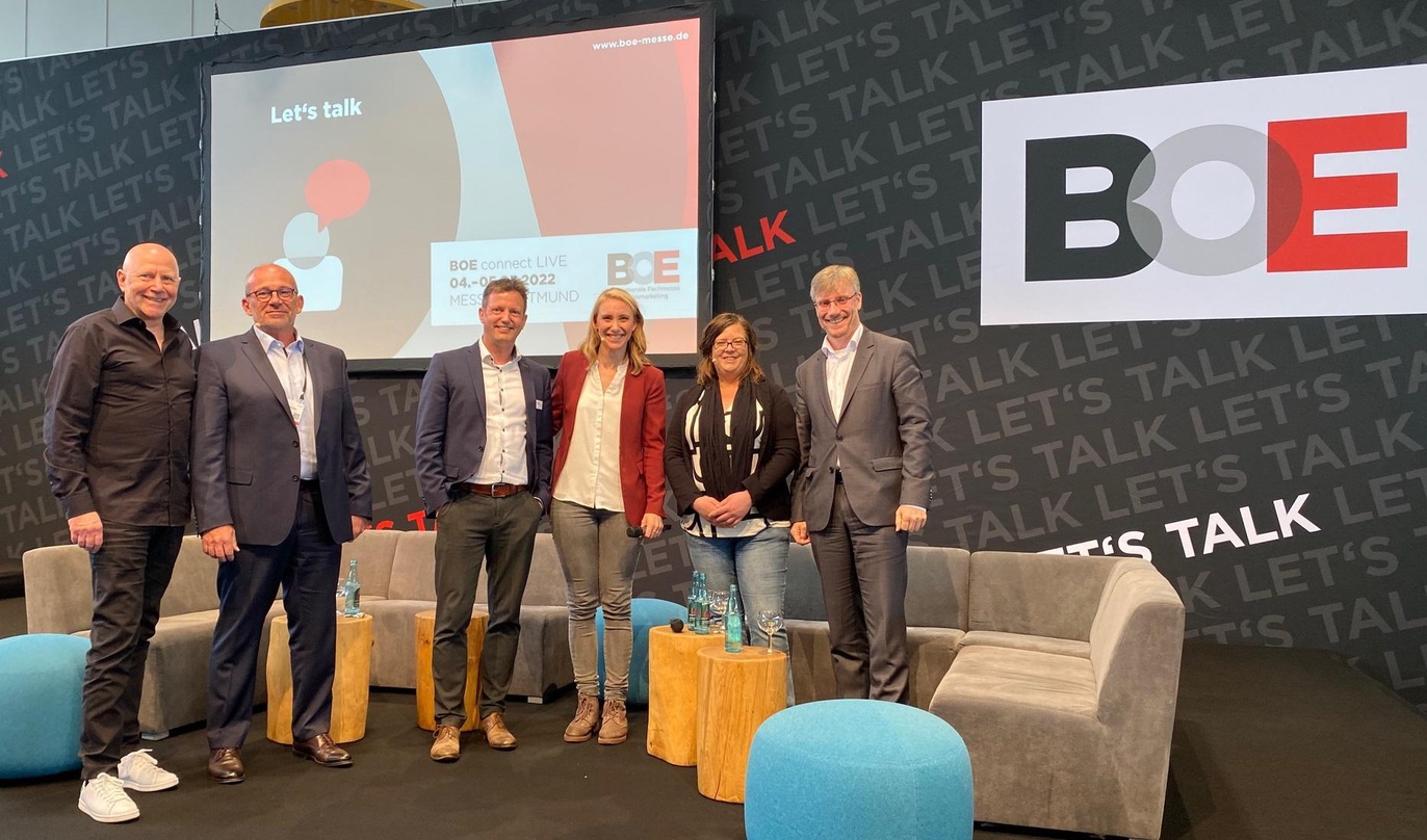 Trafen sich in Dortmund (von links): Mike P. Heisel, Martin Houbé, Alexander Ostermaier (beide Bundeskonferenz Veranstaltungswirtschaft), Moderatorin Desirée Ackermann, Sandra Beckmann (Bu...