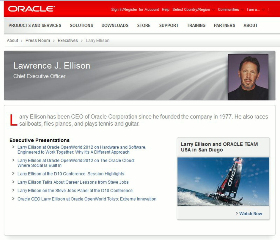 Schillernde Persönlichkeit: Larry Ellison, dessen Vermögen "Forbes" auf rund 41 Milliarden Dollar taxiert
