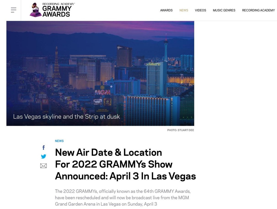 Sollen am 3. April in Las Vegas vergeben werden: die Grammy Awards