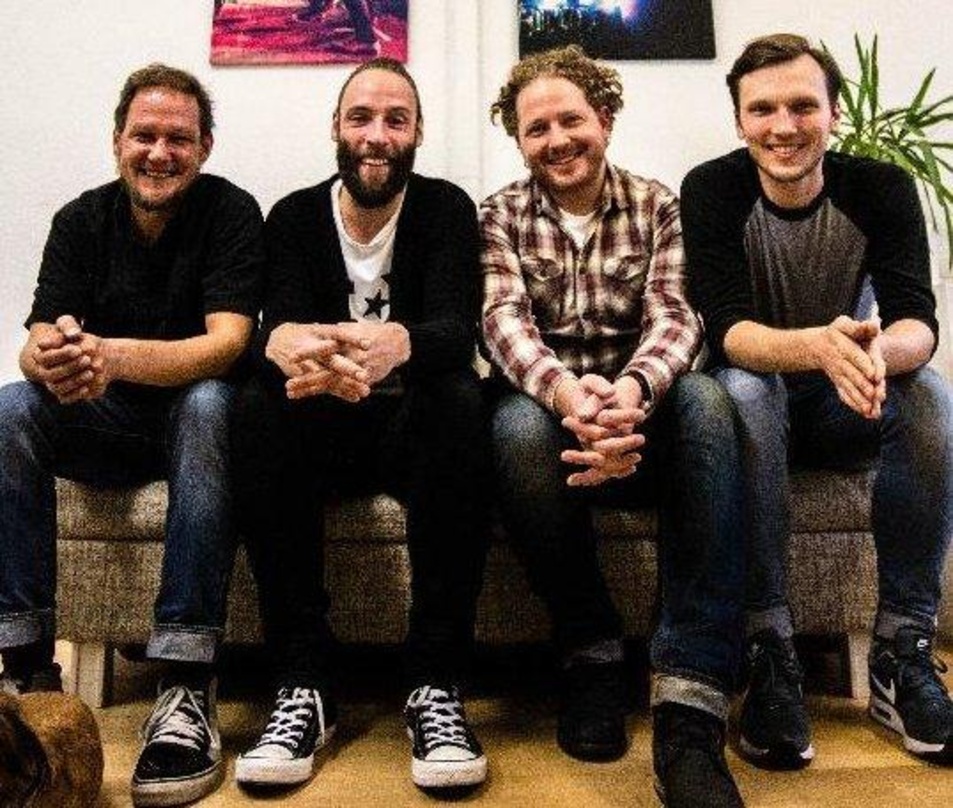 Arbeiten gemeinsam bei Eat Music (von links): Stefan Schründer, Hendrik Wippermann, Robert Kampf und Wadim Findling