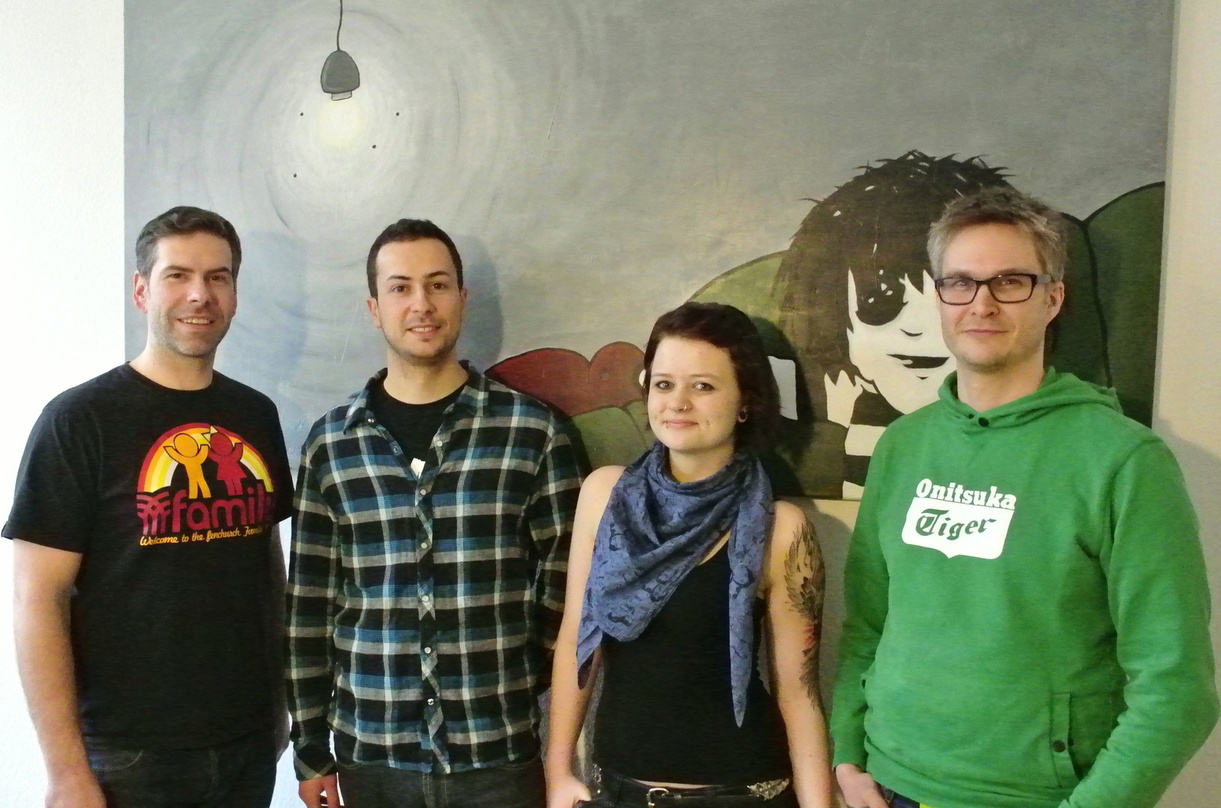 Nimmt die Arbeit auf: das neue Sparta-Team mit (v.l.n.r.) Florian Böhlendorf, Oliver Arnold, Kristina Rosenbusch und Florian Brauch