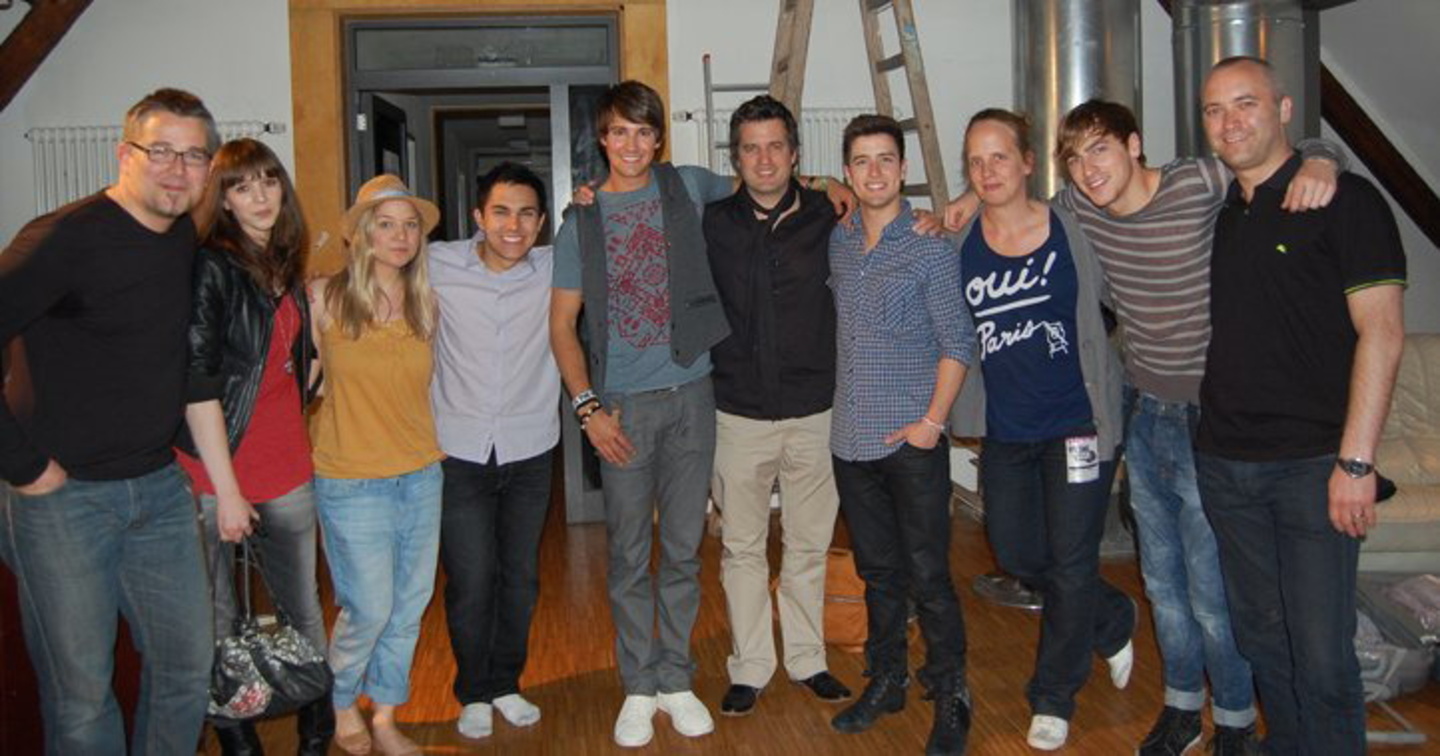Alexandra Falken, Kendall Schmidt und Stefan Goebel