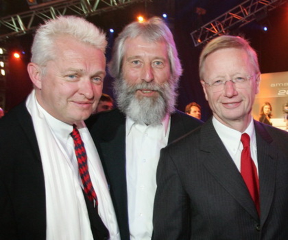Feierten den Amadeus (v.l.n.r.): Musikproduzent Peter Wolf, IFPI-Präsident Manfred Lappe und Staatssekretär Franz Morak
