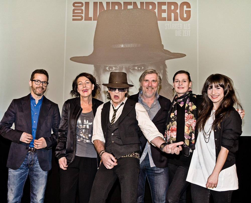 Präsentierten das Album in Berlin (von links): Steffen Müller (Managing Director Warner Music Entertainment), Rita Flügge-Timm (Director DolceRita Recordings), Udo Lindenberg, Hans-Otto Vi...