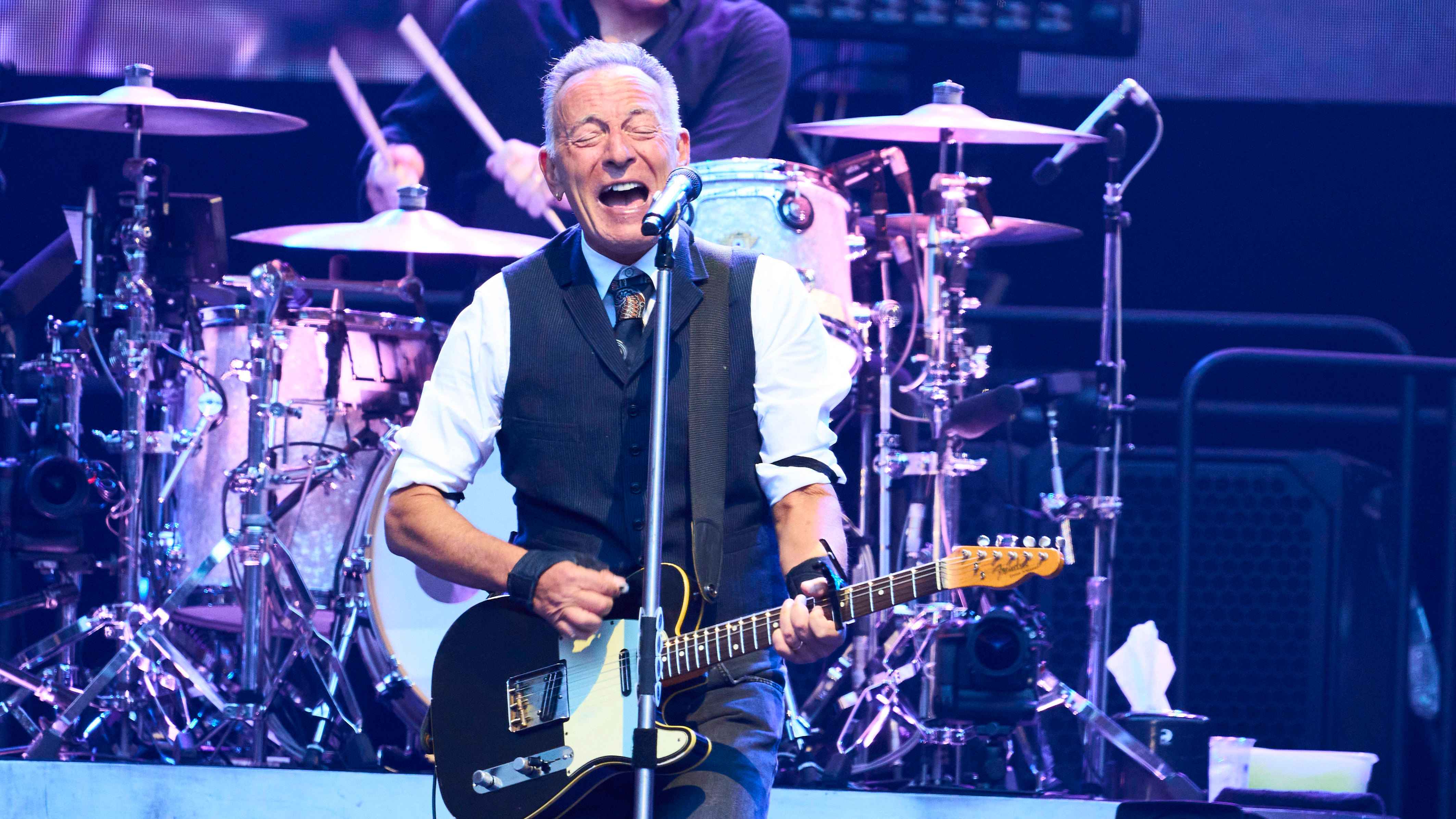 War vor Kurzem in Deutschland live unterwegs: Bruce Springsteen, hier bei dem Konzert im Madrid Civitas Metropolitano Stadium am 14. Juni 2024.d