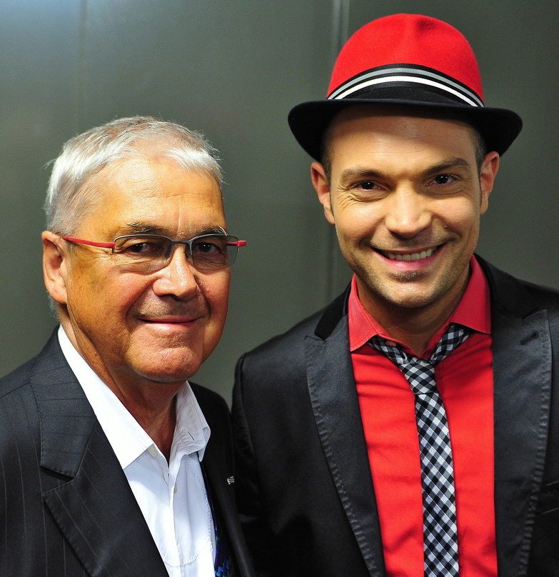 Trafen sich am Genfer See: Montreux-Chef Claude Nobs (l.) und Roger Cicero