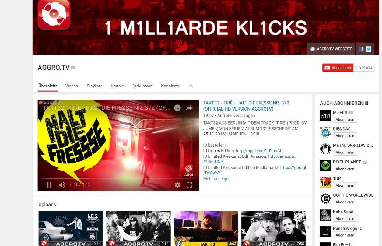 Verbreitet deutschen Rap im Netz: Aggro.tv