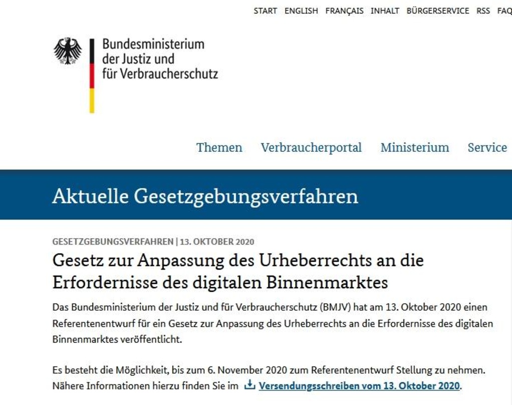 Beschäftigt den Bund und die betroffenen Parteien noch länger: die Umsetzung der EU-Richtlinie zum Urheberrecht