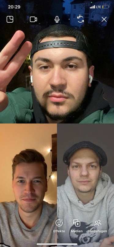 Arbeiten eng miteinander: Dilo (oben), Colin Schrinner (unten links) und Kristof Jensen