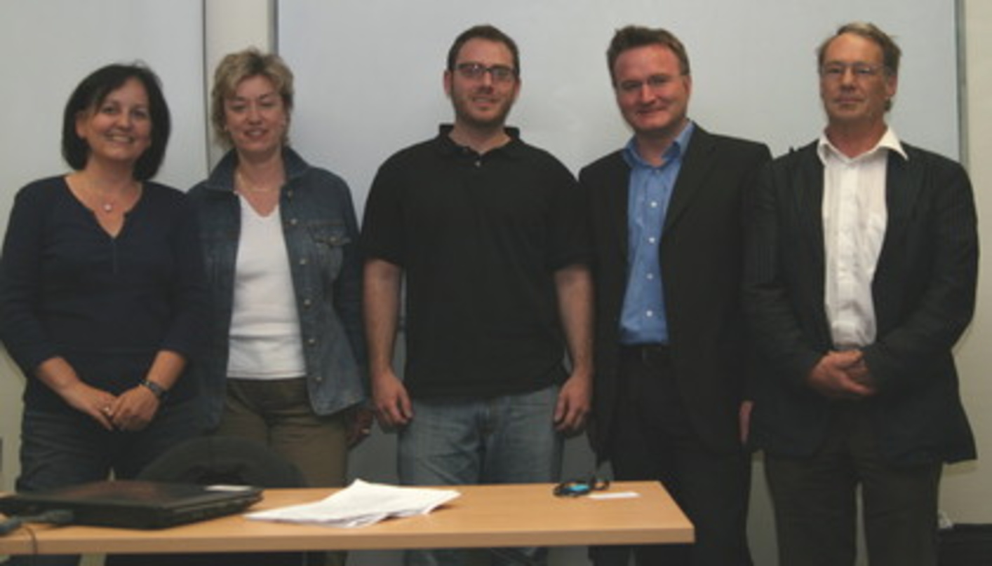Trafen sich zum VUT-Stammtisch (v. l.): Michèle Claveau, Sabine Meier, Nils Eismann, Jürgen Enninger und Othmar Schreckeneder