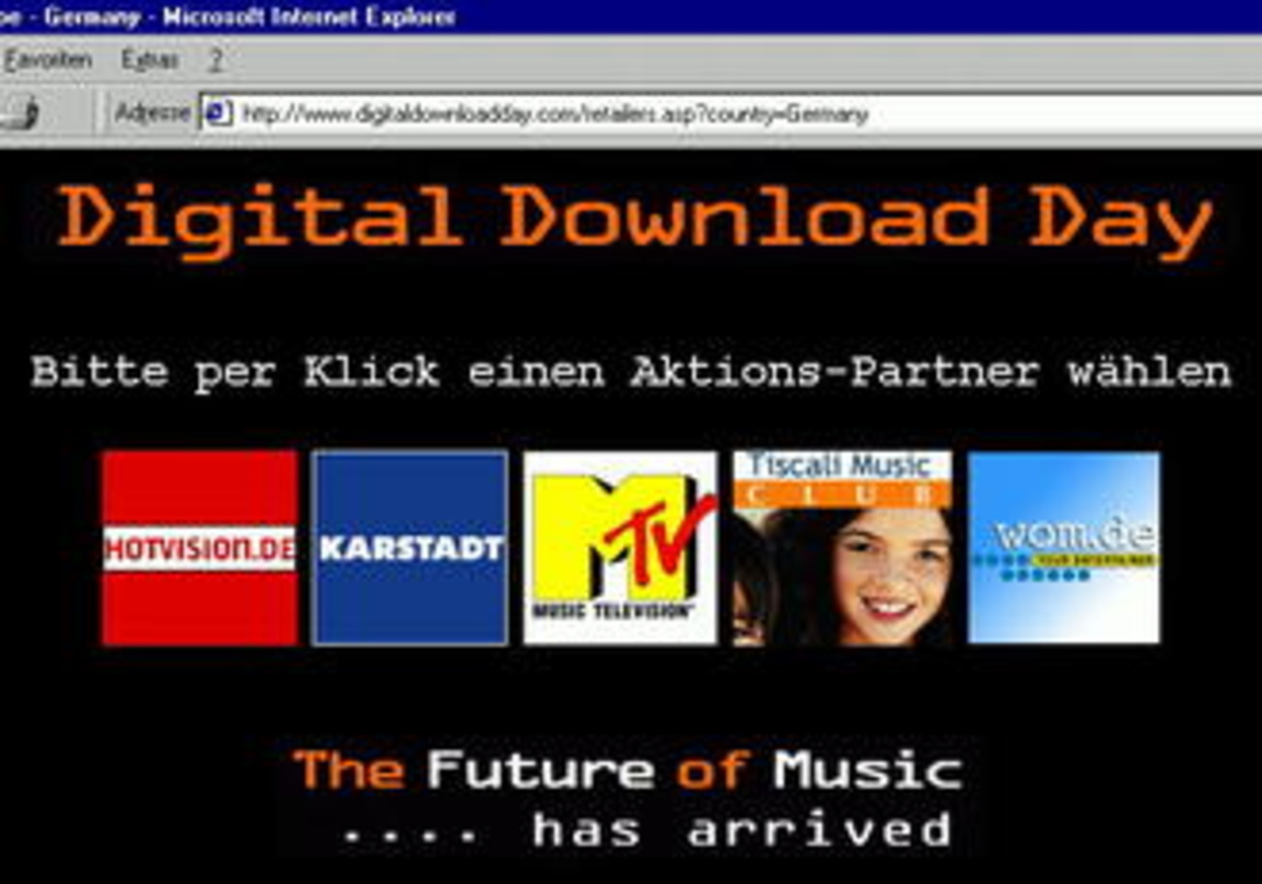 Hier sollten sich Download-Willige registrieren