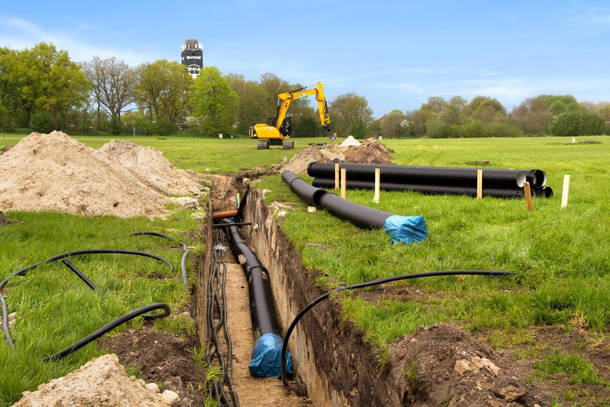 Hier liegen auch die Digitalkabel im Boden: Pipelines im Wacken-Gelände