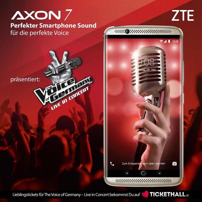 Das Plakat der von ZTE gesponsorten "The Voice Of Germany - Live In Concert"-Tour