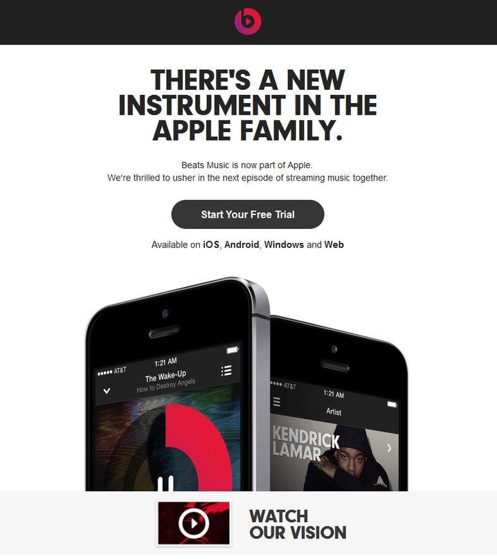 Steht die Marke Beats Music bei Apple vor dem Aus? Der Streamingdienst vermarktet sich längst als Teil der Apple-Familie